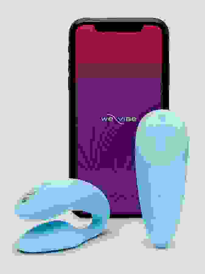 We-Vibe Chorus App and Remote Controlled Rechargeable Couple's Vibrator, Blue, hi-res